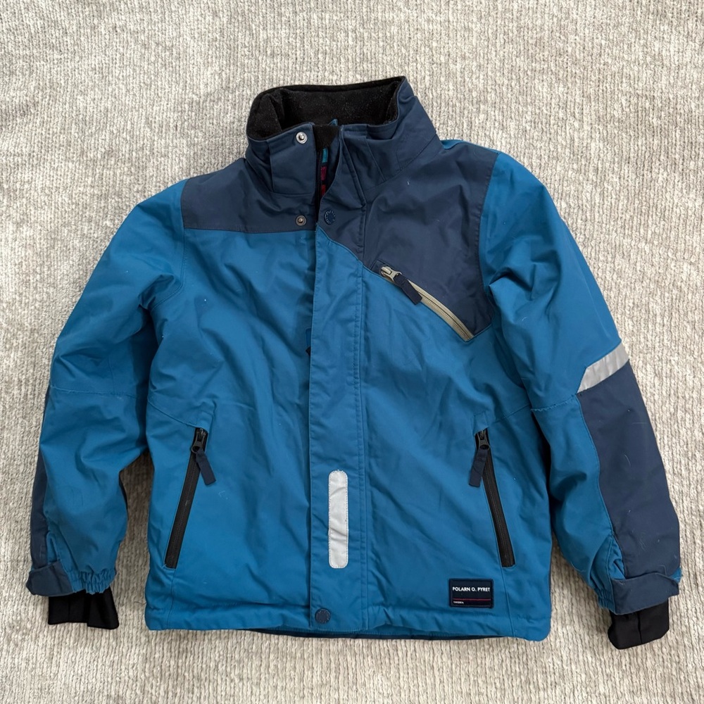 Polarn O. Pyret Kids Winter Ski Jacket Blue Waterproof 7–8Y 128 Snow Gear
